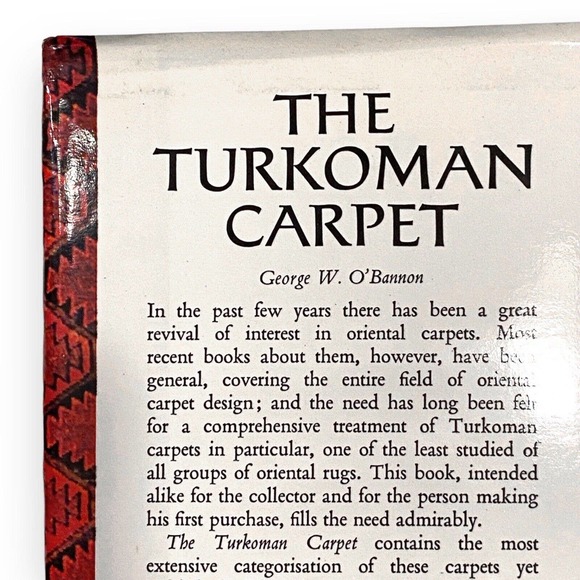 The Turkoman Carpet by George W. O’Bannon (1974 Hardcover) First Edition VG+ - Picture 5 of 8